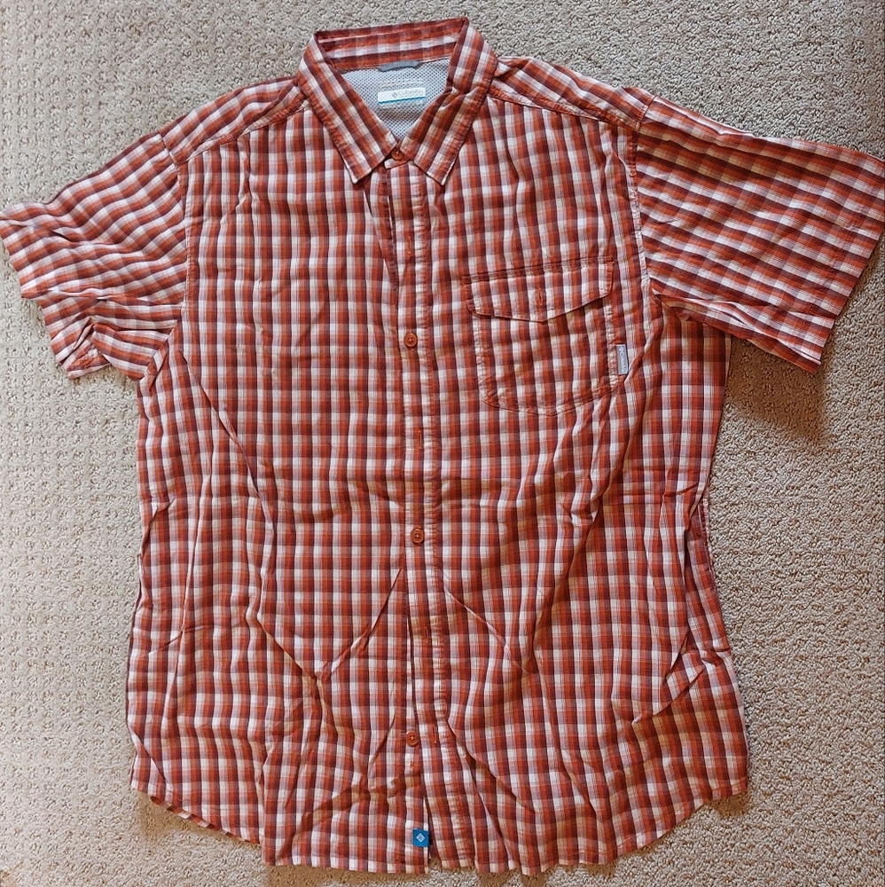 Men's Columbia Omni Wick Short Sleeve Hiking Shirt Large